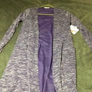 LULAROE SARAH LONG CARDIGAN PURPLE.  NWT.